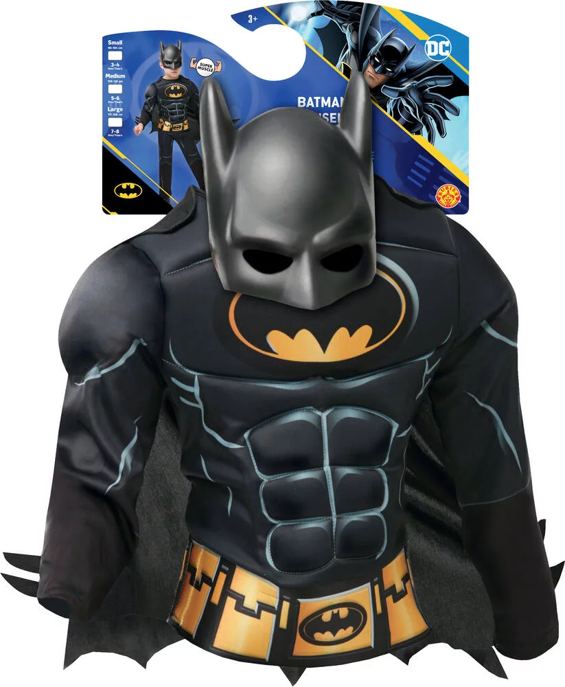 DC COMICS BATMAN - DEGUISEMENT LUXE - TAILLE S 3-4 ANS