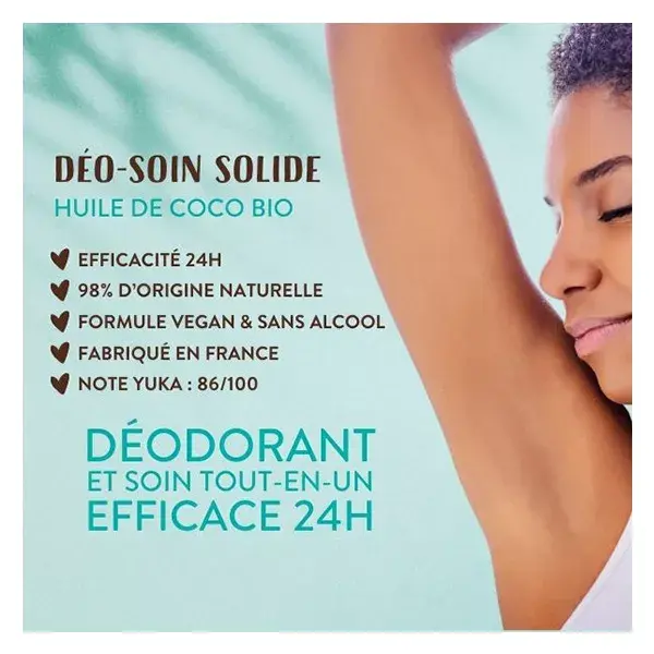 Lovea - Desodorante Sólido - Óleo de Coco Orgânico - 24 horas de eficácia 50g