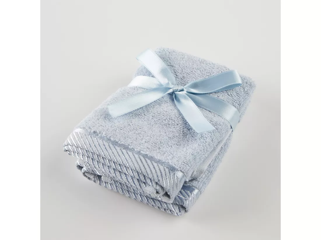 Serviettes en Bambou Bleu Clair 30x30 cm - Lot de 2