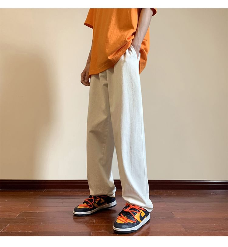 Macho - Middelhoge effen rechte broek