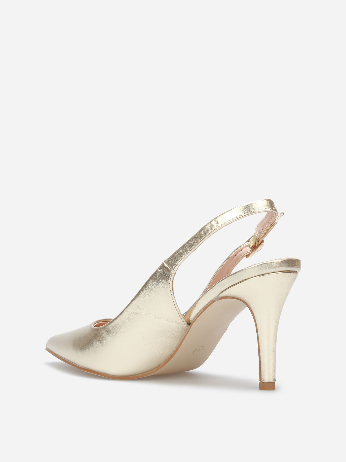 Escarpins slingback à bout pointu- Doré