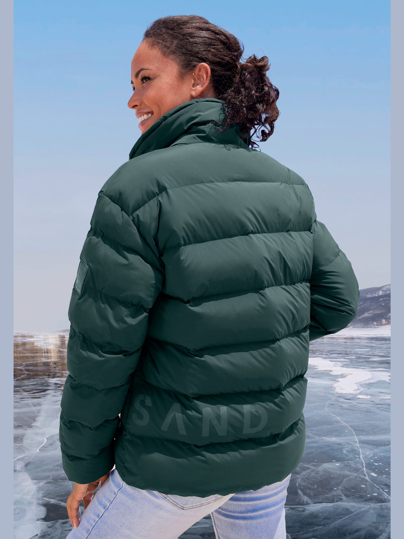 Doudoune veste matelassée doublée avec col réglable