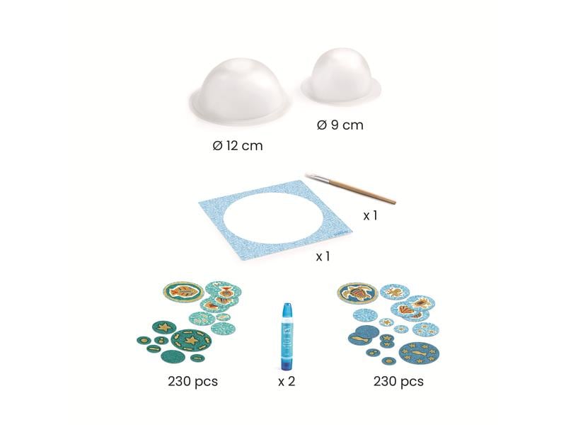 DJECO Bastelset DIY – Kartonschalen Meer Kreativset zum Basteln