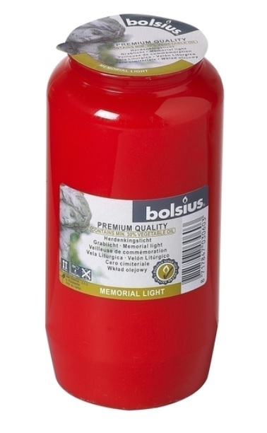 Bolsius Herdenkinslicht Nr.7 Rood 1 stuk