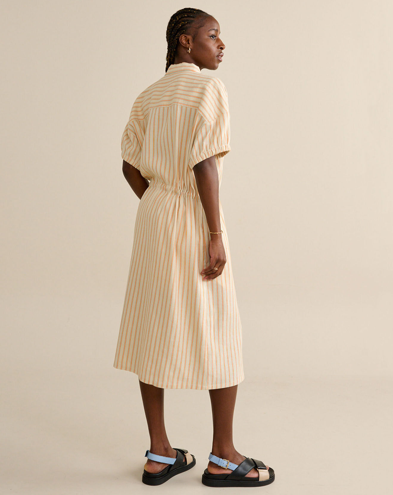 Bellerose Robe chemise en Lin & Coton Varia rose