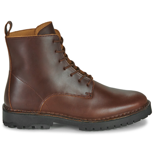 Selected - SLHRICKY LEATHER LACE-UP BOOT - Marron