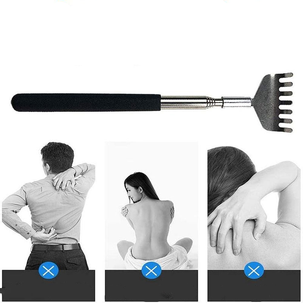 Ausziehbarer Rückenkratzer Teleskop Massage Rückenschaber - Grün