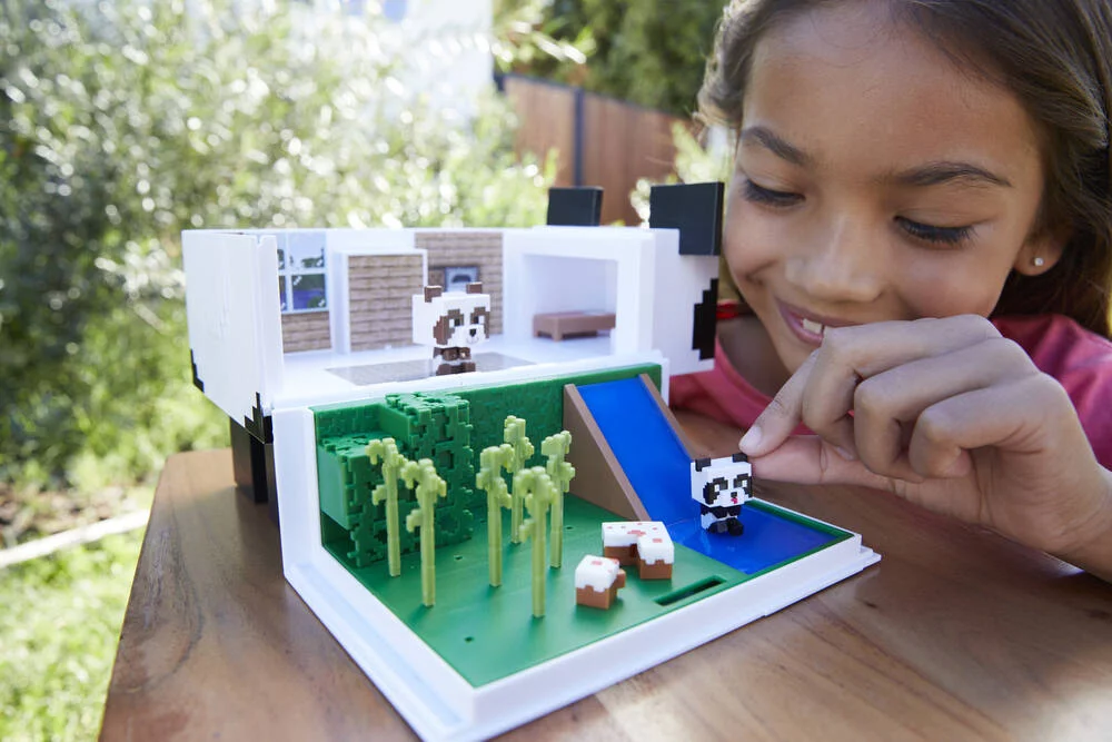 MINECRAFT - LA MAISON DU PANDA - COFFRET MINI TETES MODULABLES