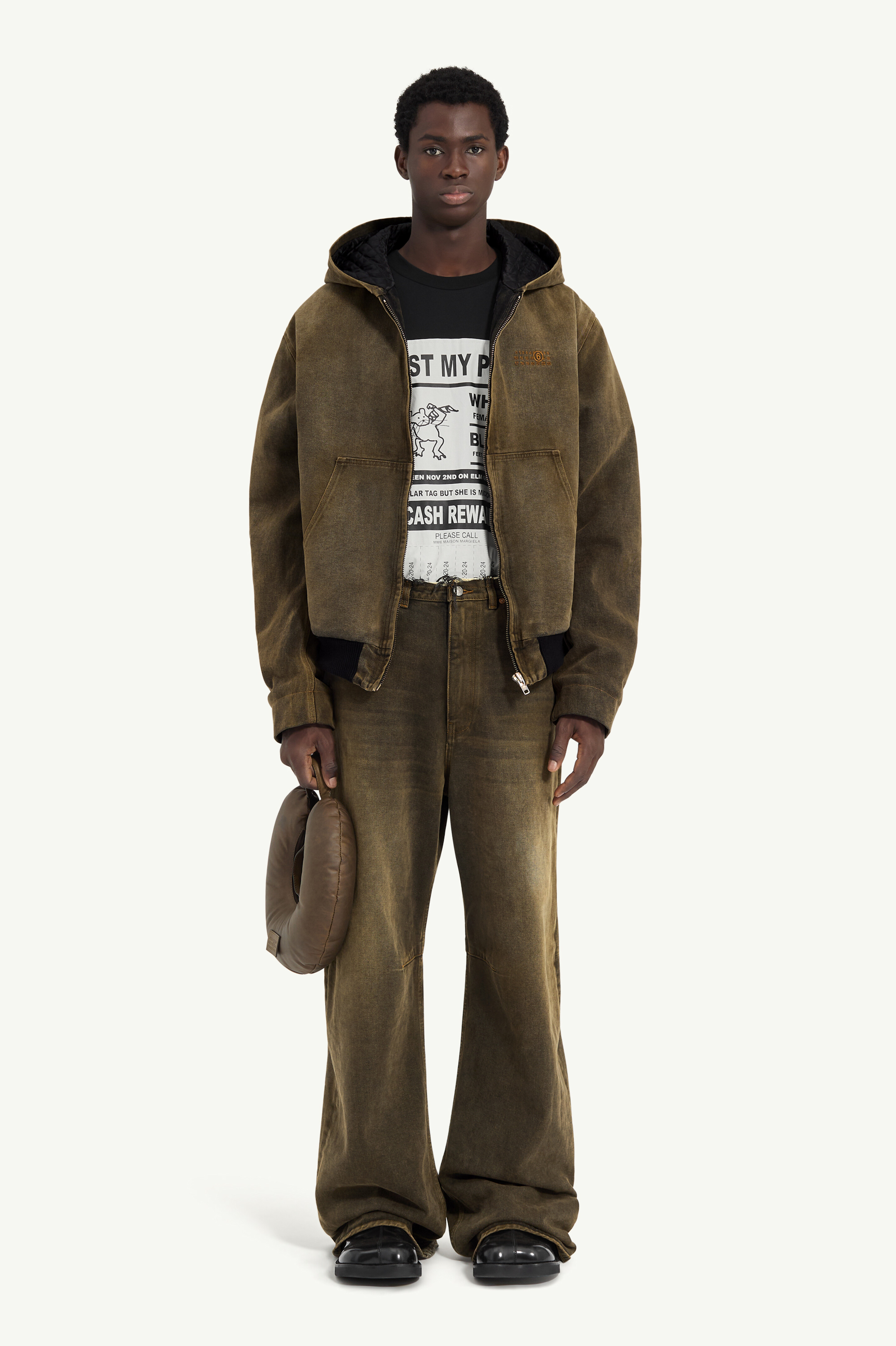 Veste à capuche en denim
