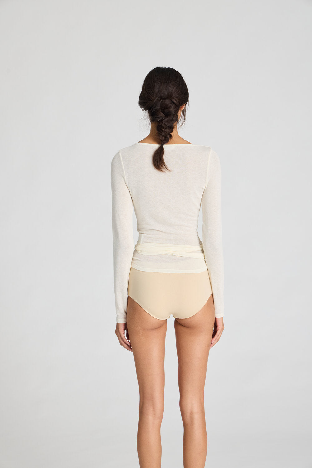 Gai+Lisva  Anne slå-om uldbluse - Off White