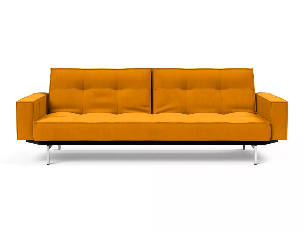 Schlafsofa mit Armlehnen Splitback Chrom