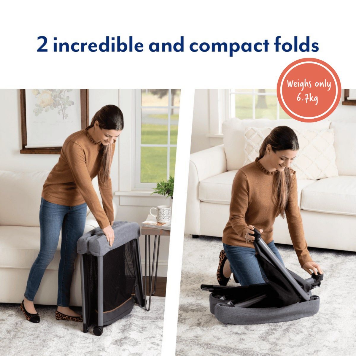 FOLDLITE TRAVEL COT  SHADOW