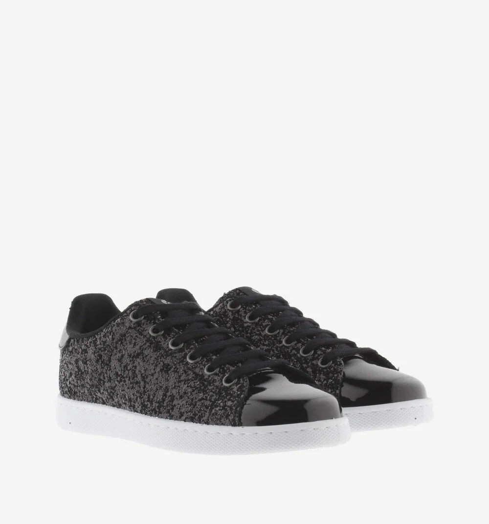 TENIS VICTORIA GLITTER Baskets glitter pour femme NEGRO