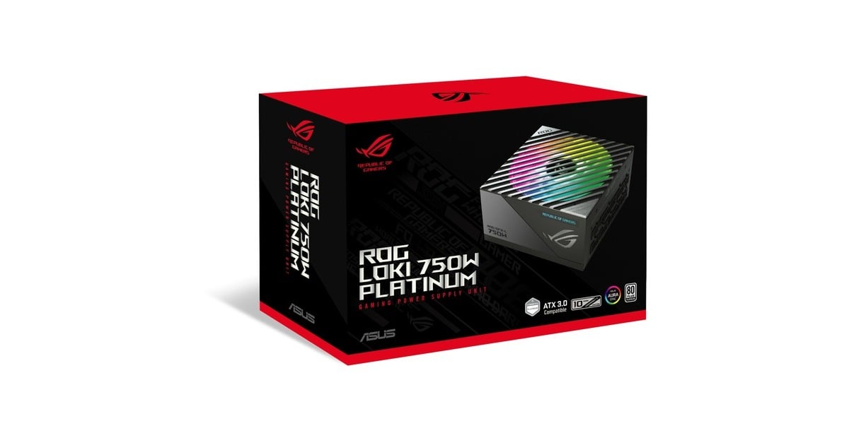 ASUSROG Loki SFX-L Platinum modulaire 750 watt voeding   (Zwart, 1x 12V-2x6, 3x PCIe)