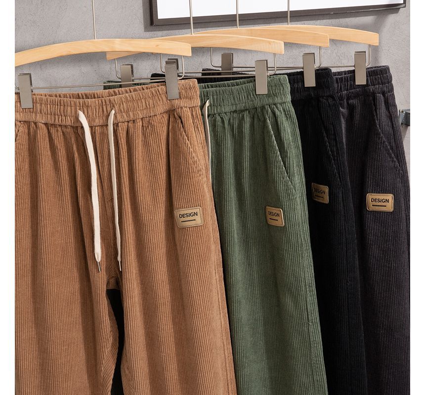 Filmas - Corduroy broek met trekkoordtaille en rechte pijpen