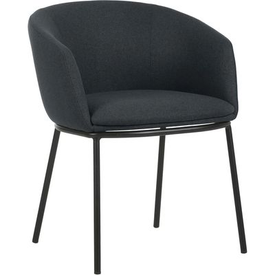 Fauteuil ARCO - 4 pieds métal - gris foncé