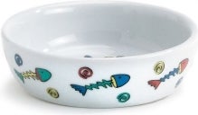 Beeztees porselein etensschaal kat visdecor 13 cm