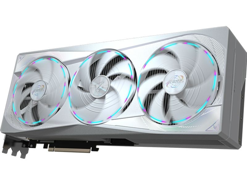 Gigabyte Grafikkarte RTX 5080 Master Ice 16 GB Grafikkarte mit 16 GB GDDR7-Speicher, Windforce Kühlsystem und RGB-Beleuchtung