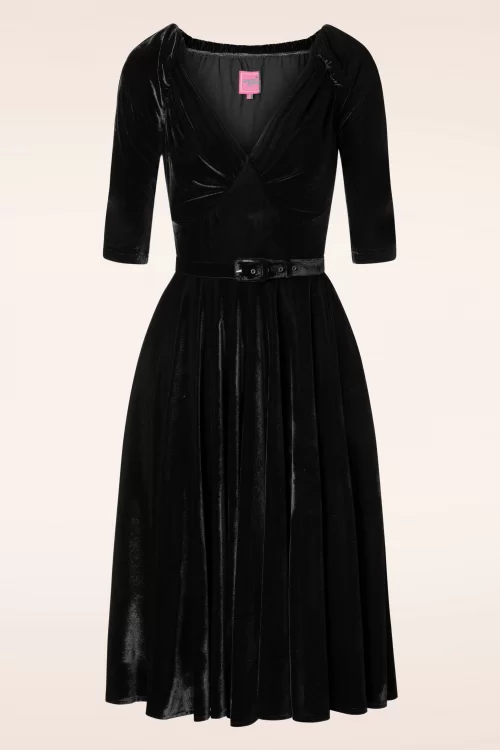 Glamour Bunny Marilyn swing jurk in zwart