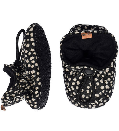 Melton Krabbelschuhe - Schwarz