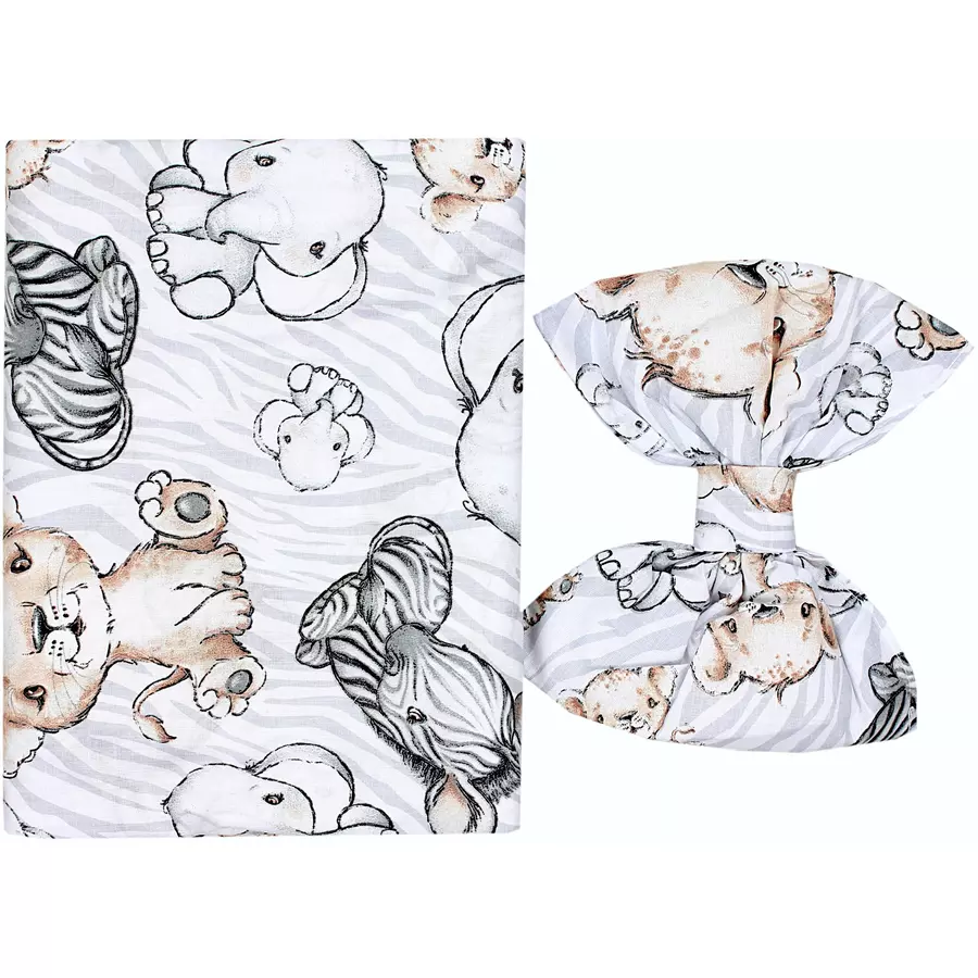 TupTam Babybett Himmel mit Schleifchen graubraun