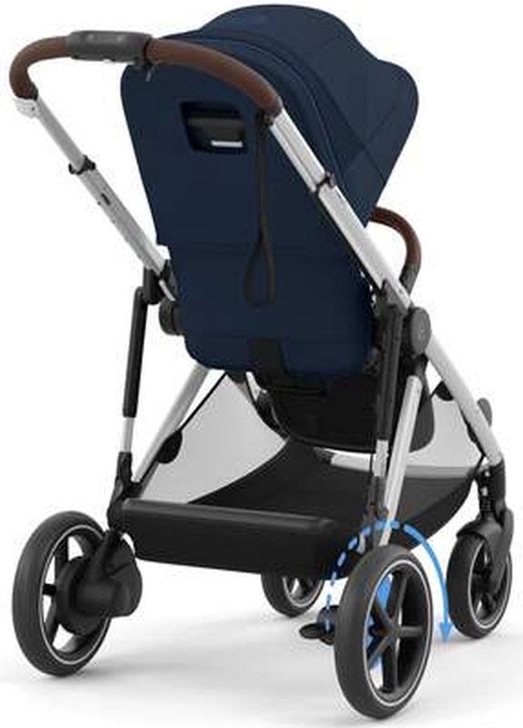 Cybex - e-Gazelle S - Kinderwagen - Ocean Blue - Silver Frame