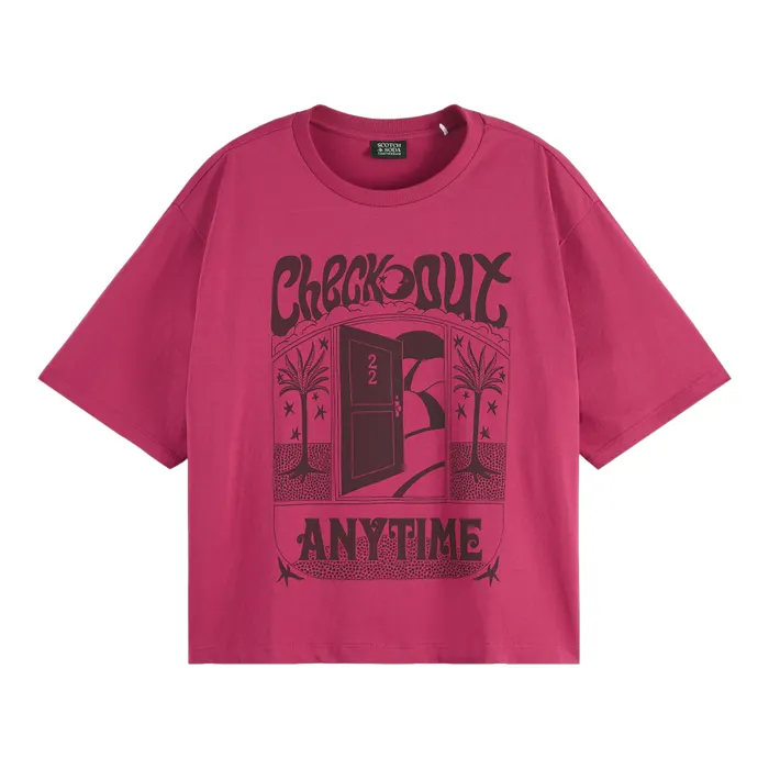 Scotch & Soda Loose Fit Front Artwork Graphic Shirt Dames