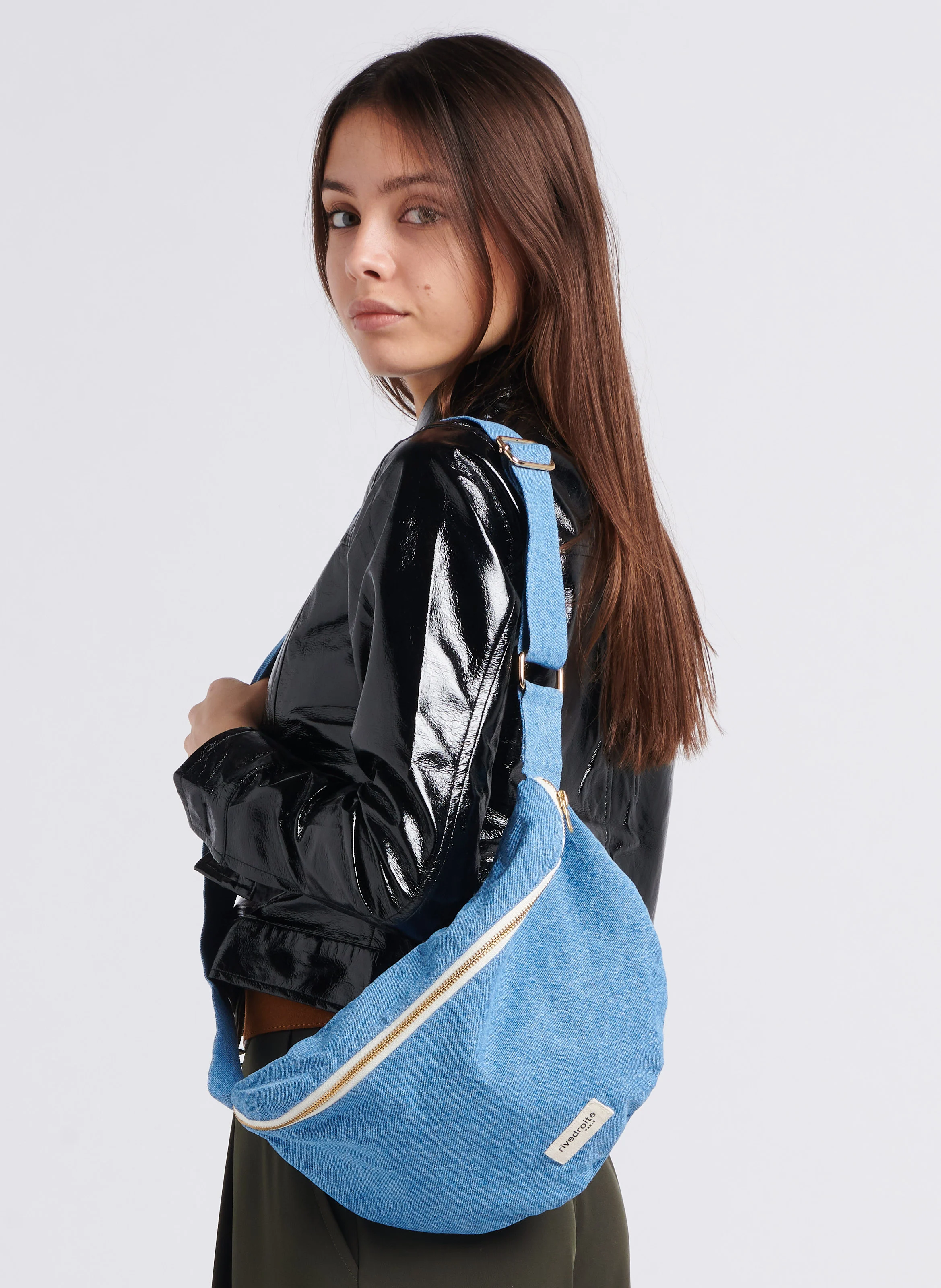 CUSTINE XL - Sac banane en coton recyclé imprimé | Jean Délavé