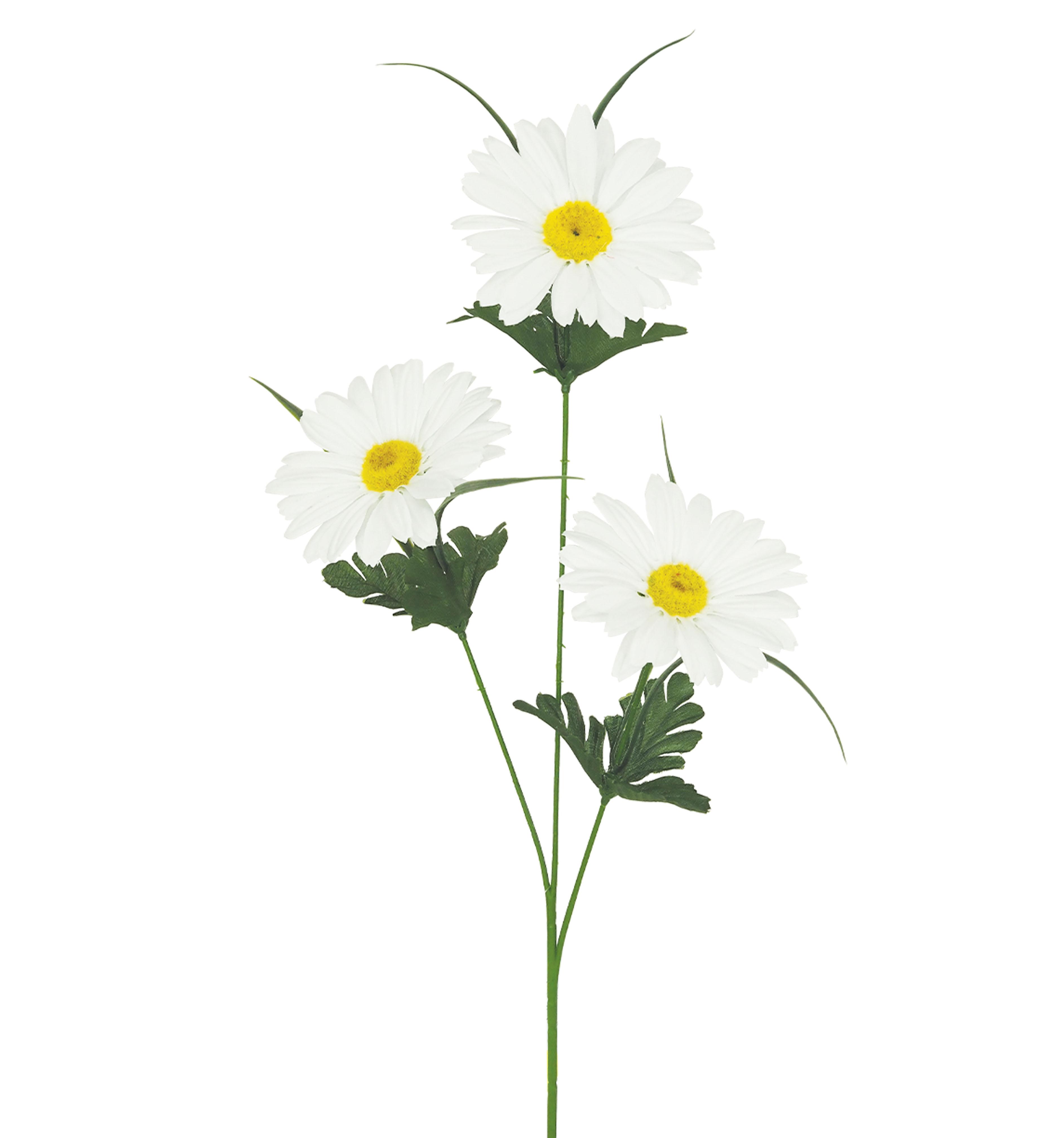 TIGE MARGUERITE H.65CM BLANC