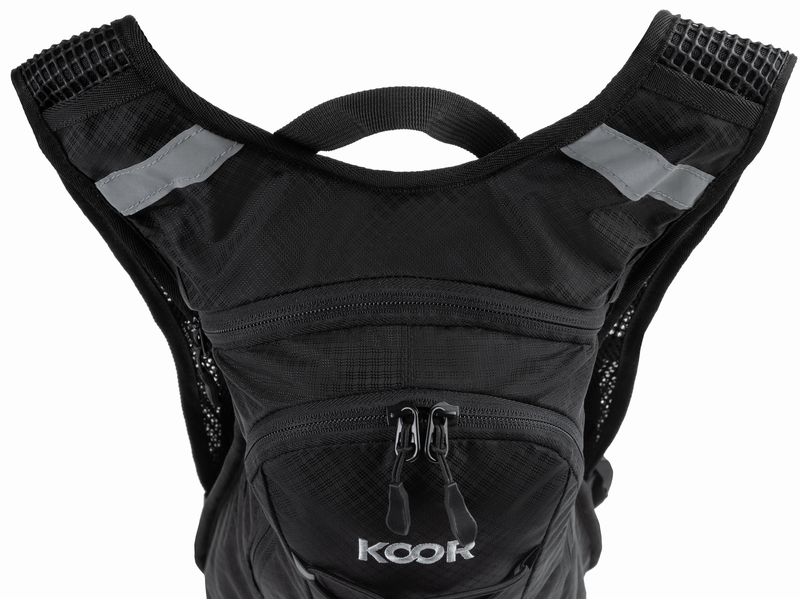 KOOR Rucksack Leenza 6 l, Schwarz Funktionaler und bequemer Bikerucksack