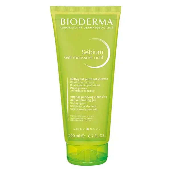 Bioderma Sébium Active Gel de Limpeza Espumante Purificante para Pele Oleosa 200ml