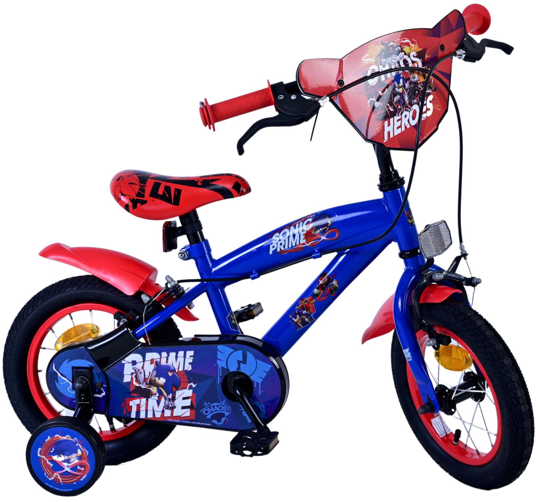 Kinderfahrrad Sonic für Jungen 12 Zoll Kinderrad in Blau Rot Fahrrad