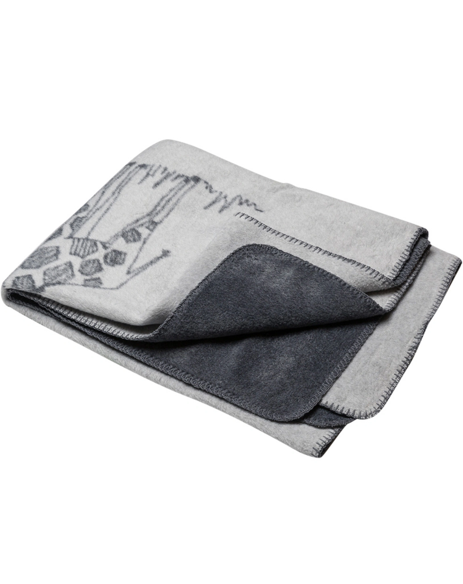Kuscheldecke PANDA - GIRAFFE UND LÖWE (100x150) in grau