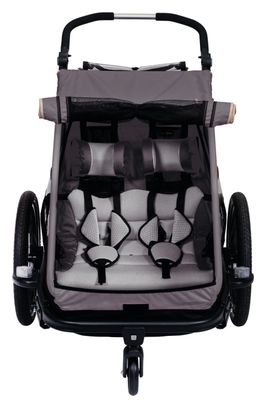 Remorque à Enfant XLC Duo S 20'' Gris Anthracite Beige