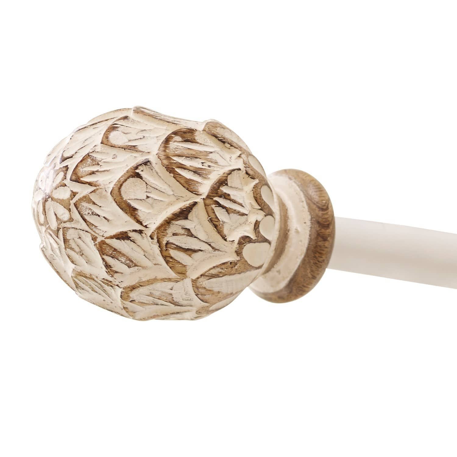 Gardinenstange Keene creme/braun
