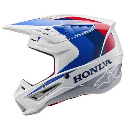 Casque cross Alpinestars S-M5 - HONDA 2024 - Bleu / Rouge