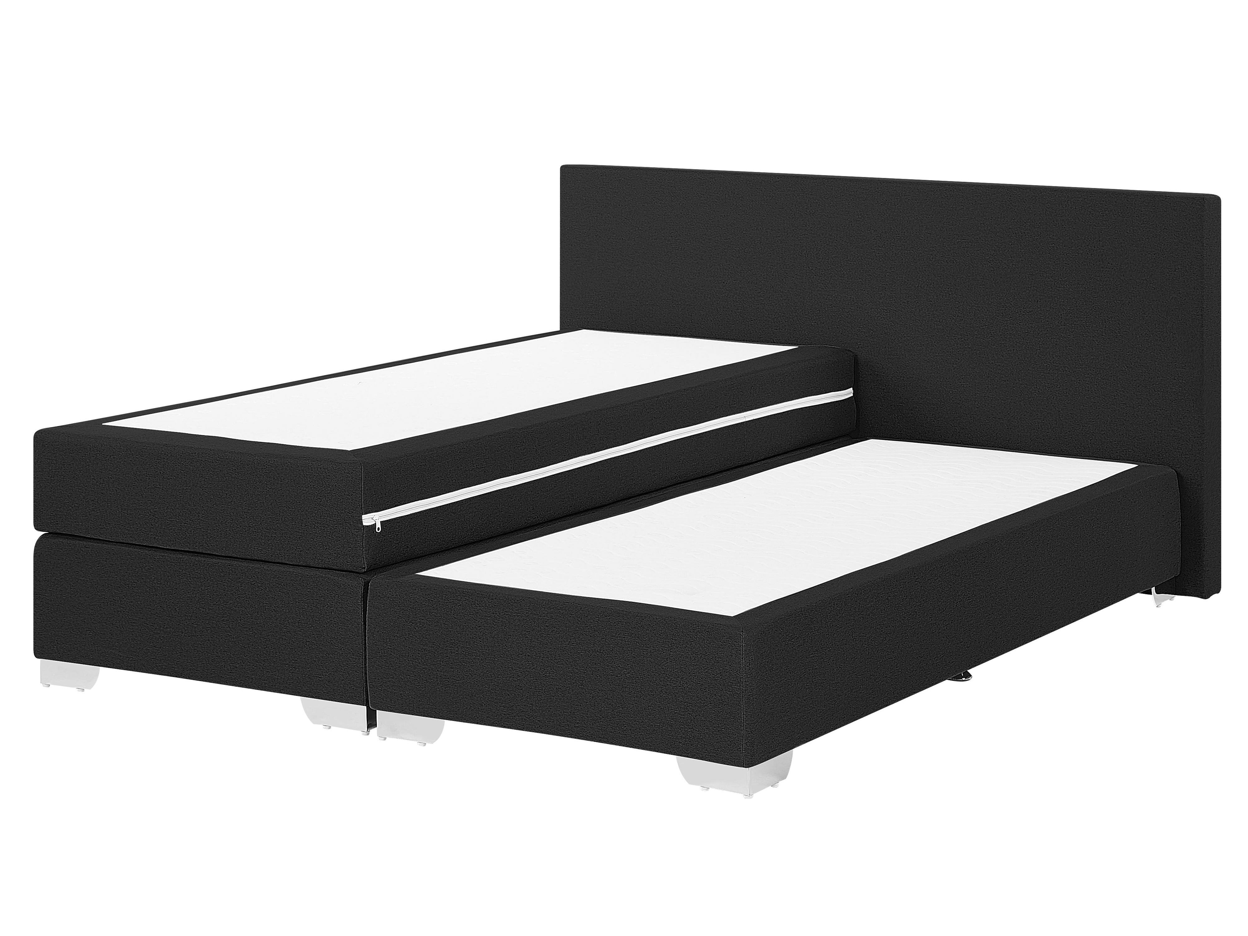Boxspring Stof PRESIDENT 160 x 200 cm Zwart