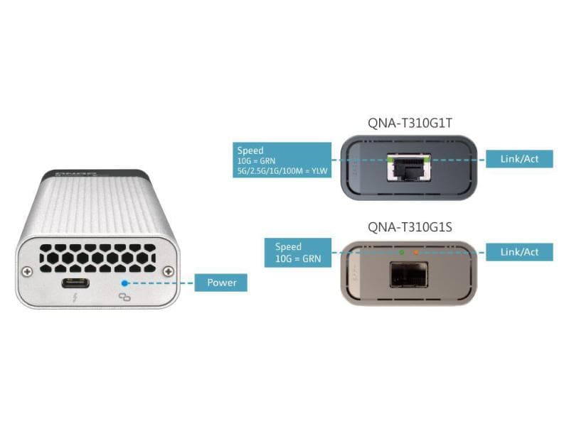 QNAP Netzwerk-Adapter QNA-T310G1T Thunderbolt 3 auf 10GbE Thunderbolt 3 auf 10GbE-Adapter