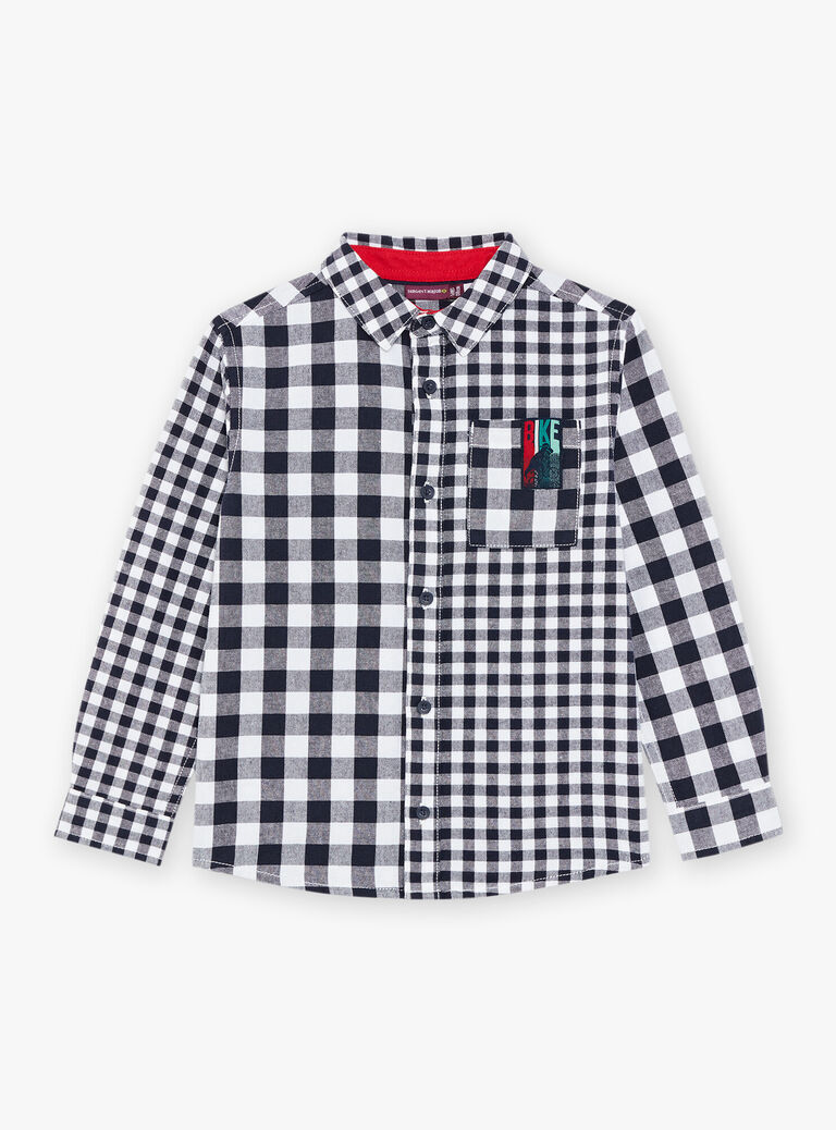 Chemise blanches à carreaux