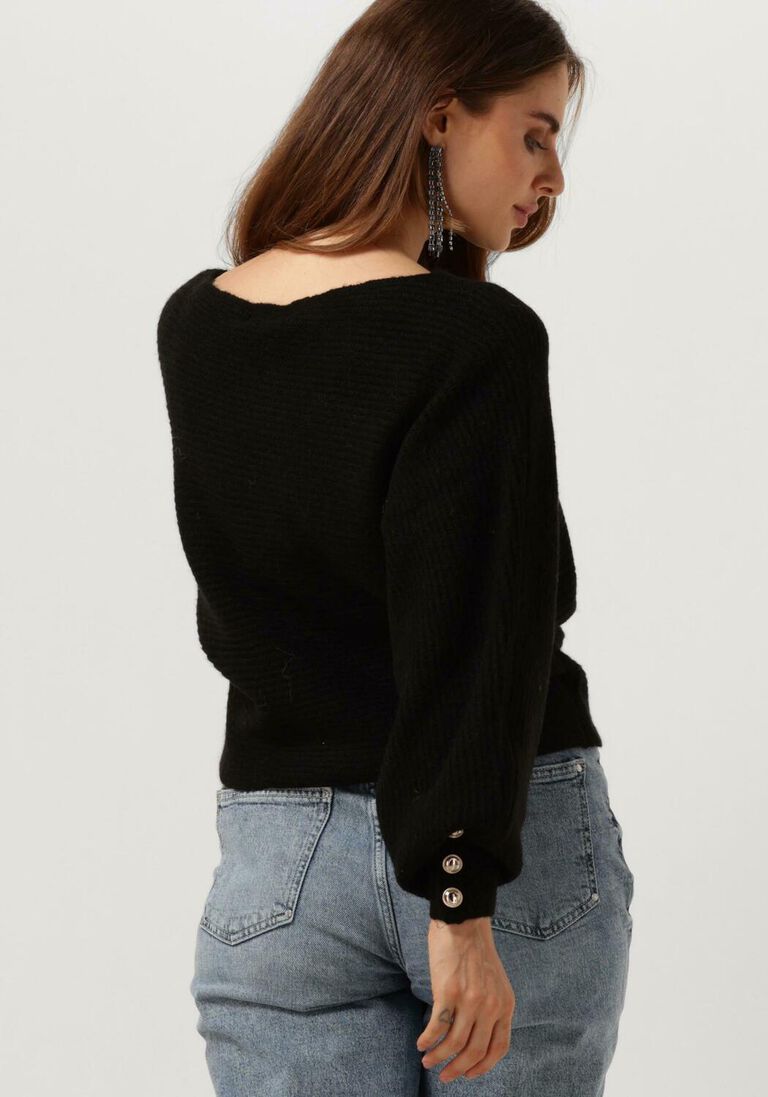 GUESS zwarte guess trui ls button cuff isadora swtr