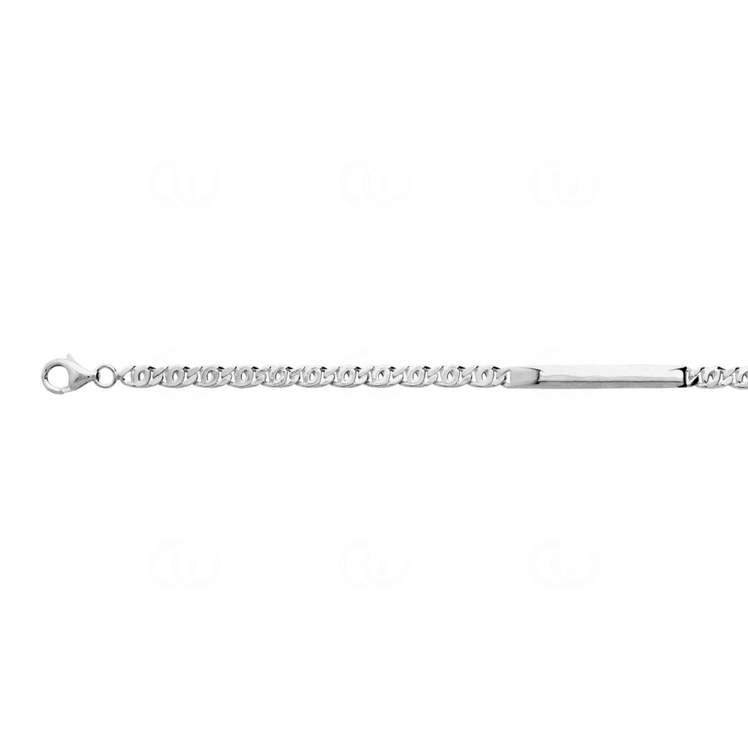 Gravurarmband Fantasie 925 Silber rhodiniert 3.8mm