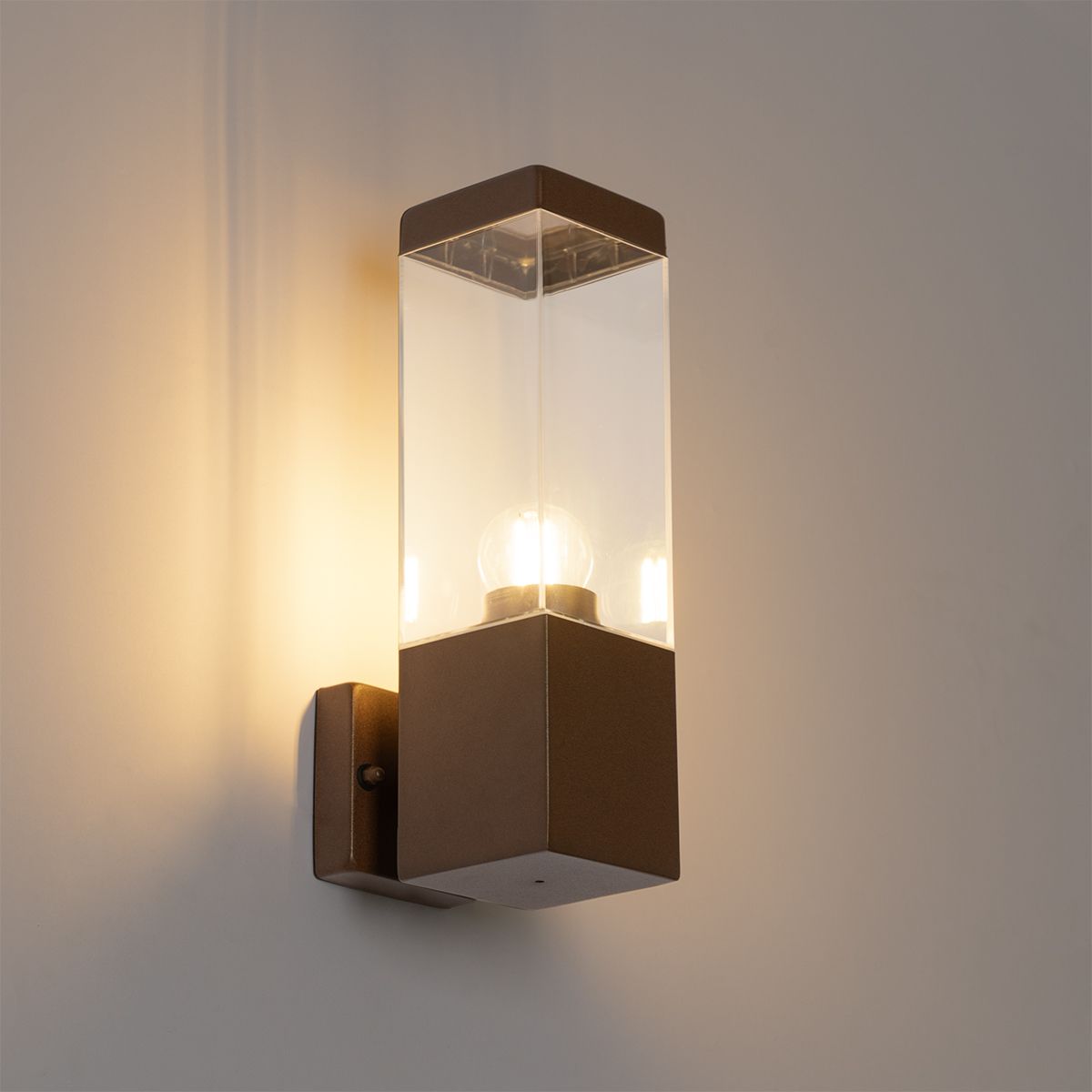 Moderne buiten wandlamp roestbruin - Malios