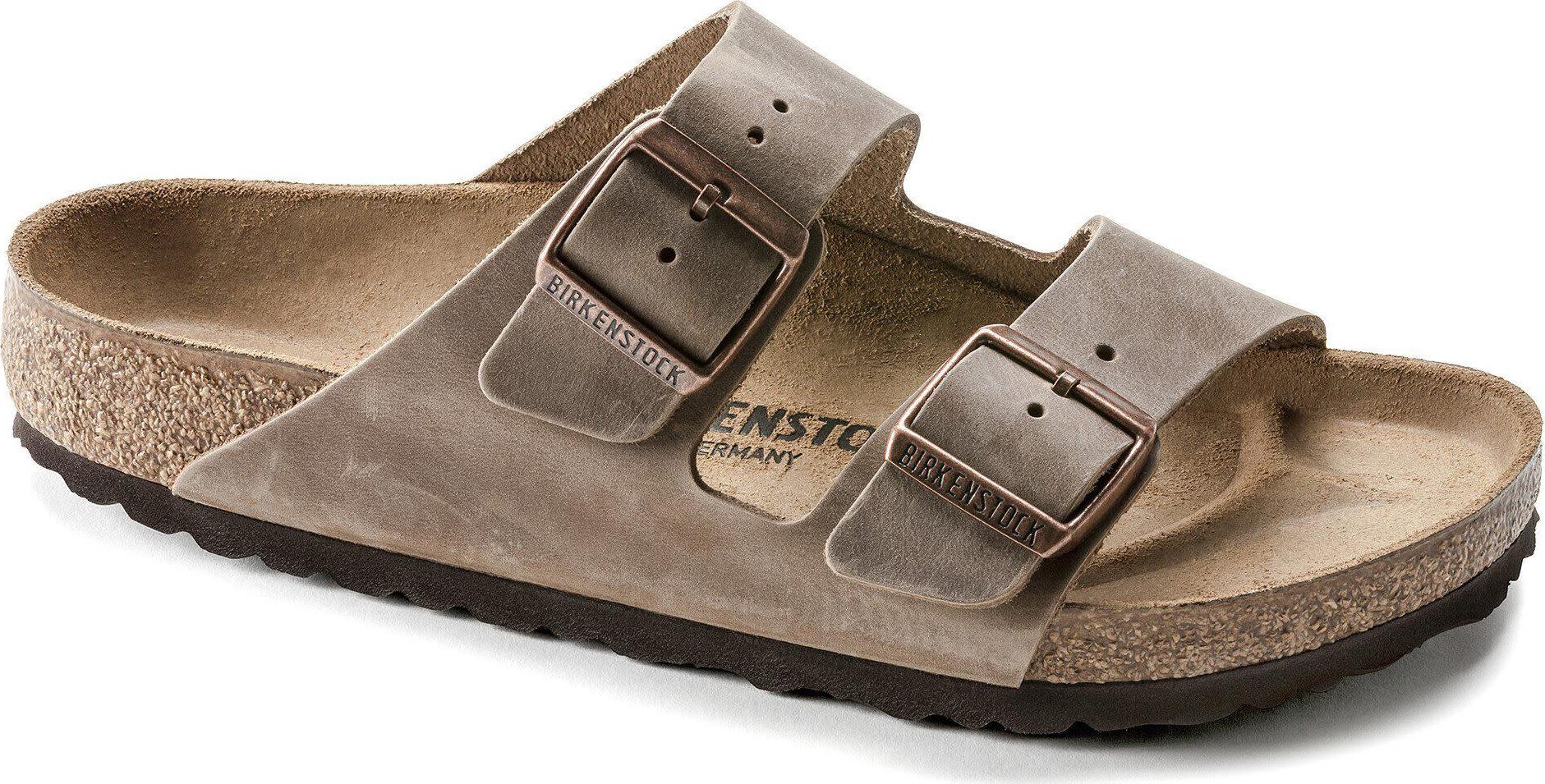 Birkenstock Unisex Arizona Oiled Leather Narrow Tobacco Brown