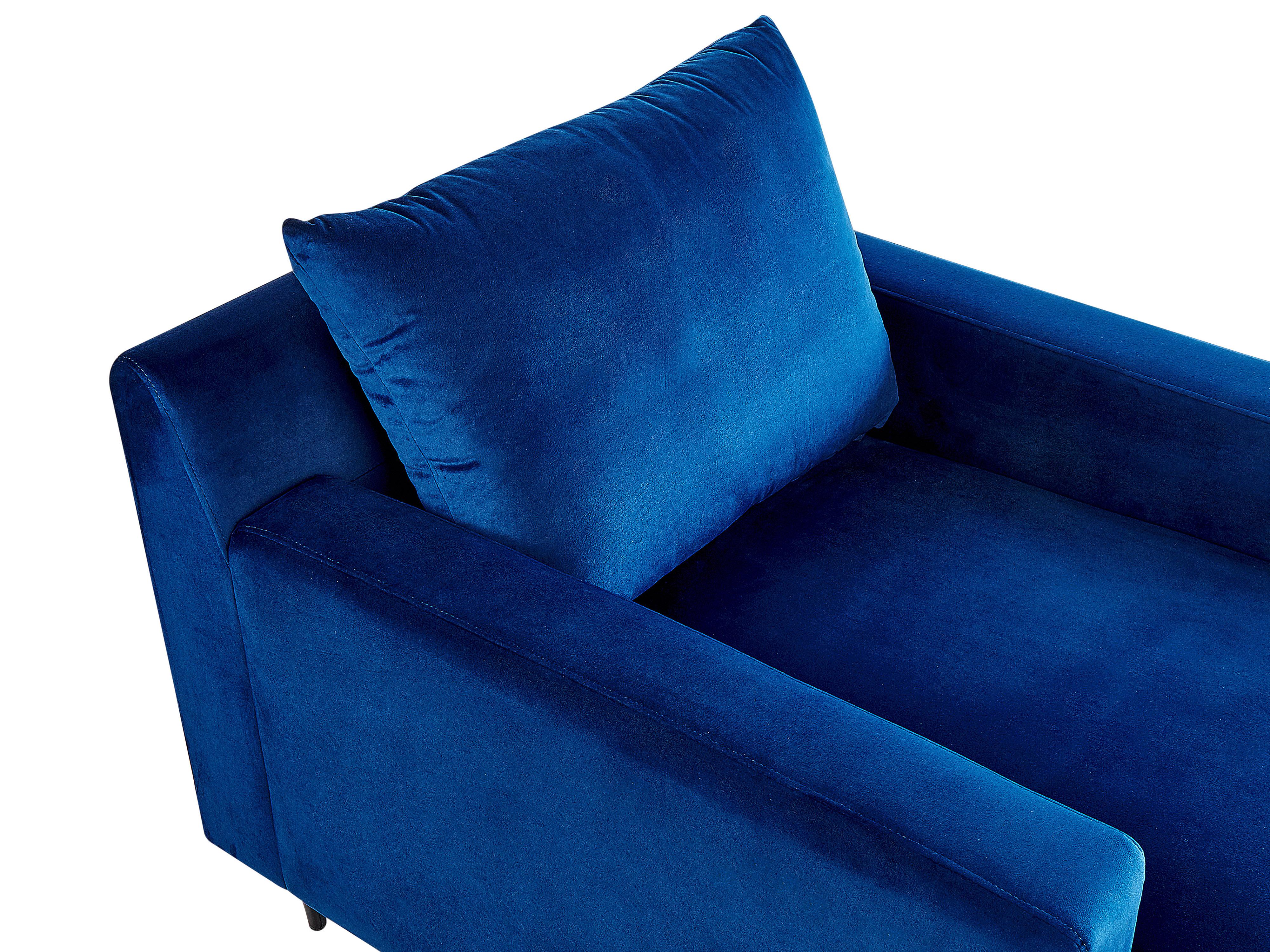 Chaise longue GUERET Fluweel Marineblauw