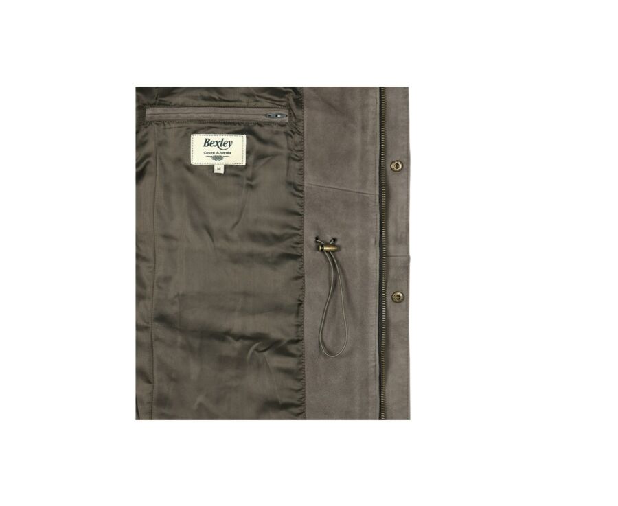 Veste en cuir homme Taupe - FULBERT