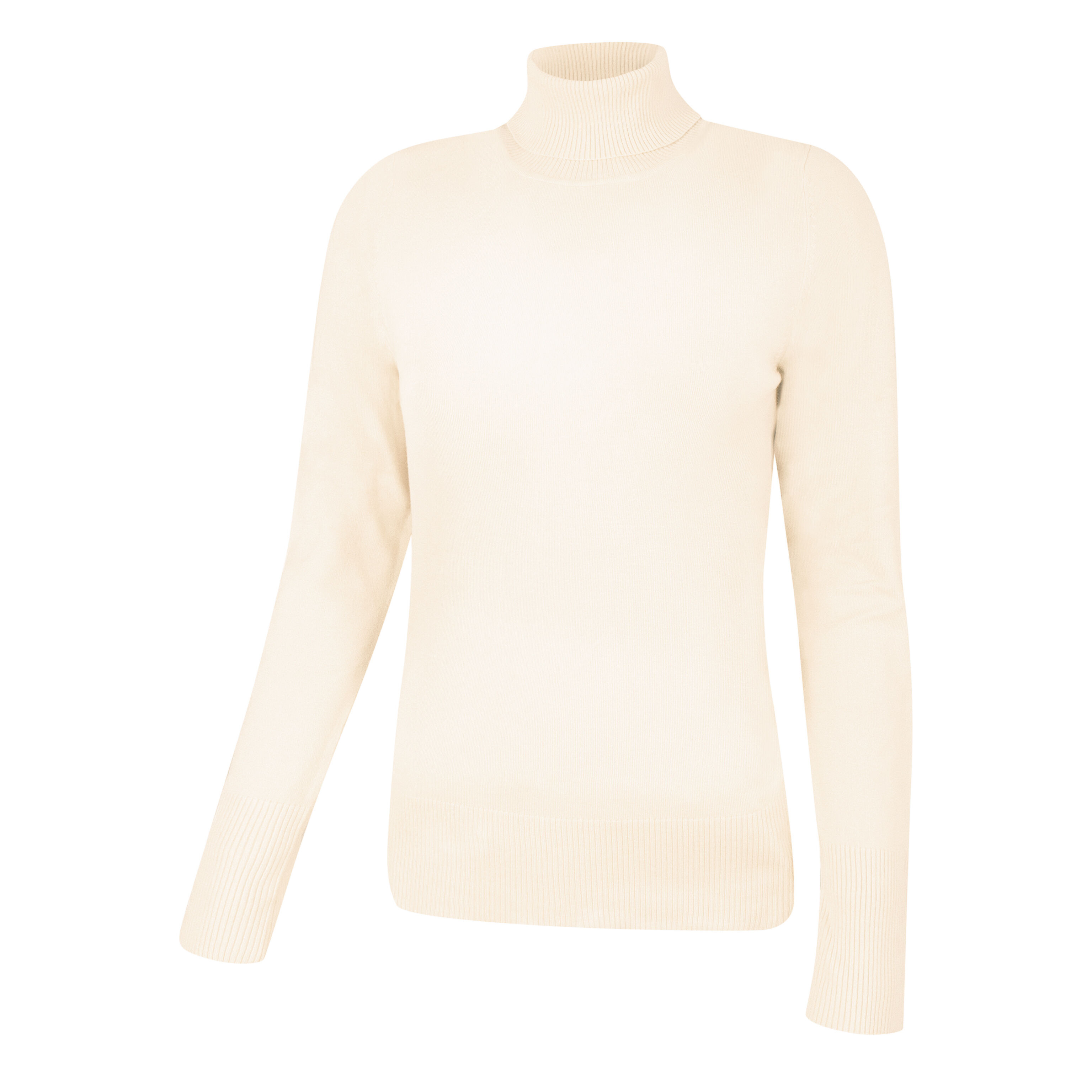 Basic Rollkragenpullover Damen uni