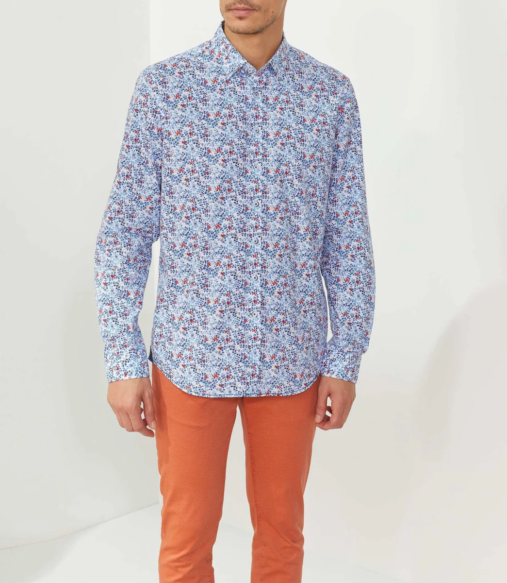 Chemise casual bleu 