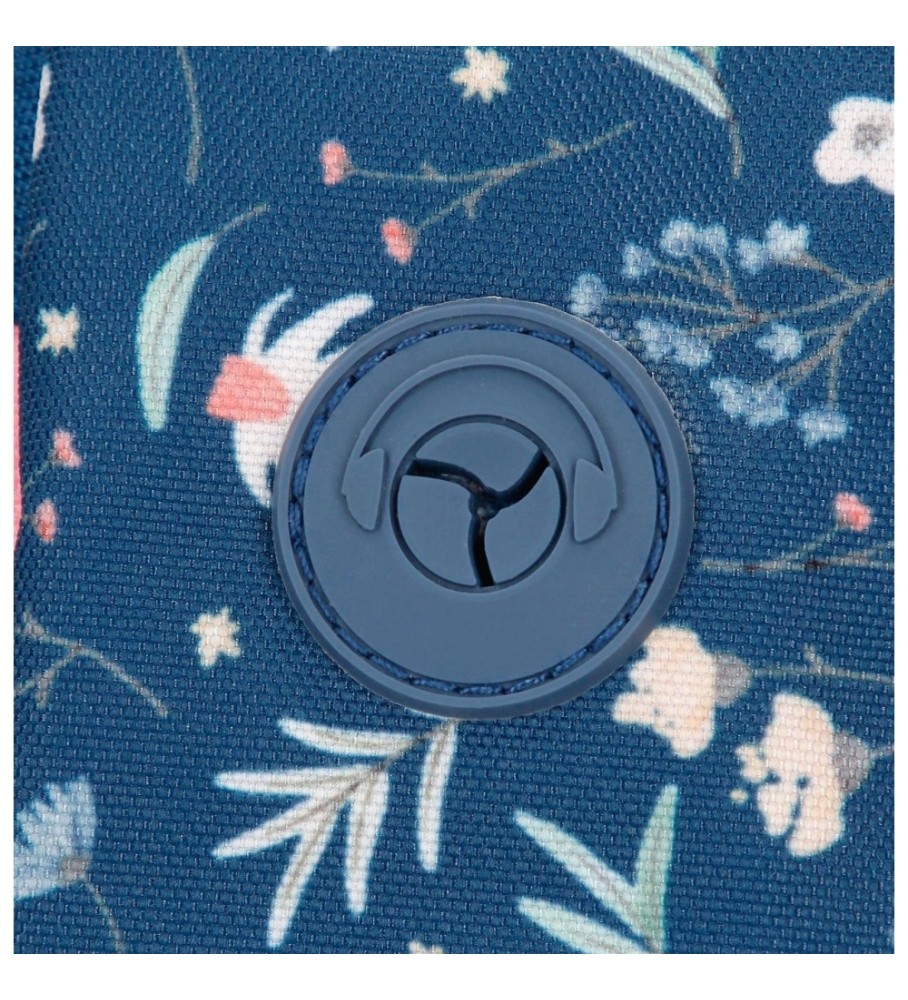 Mochila Enso LittleDreams com compartimento duplo, adaptável, azul marinho