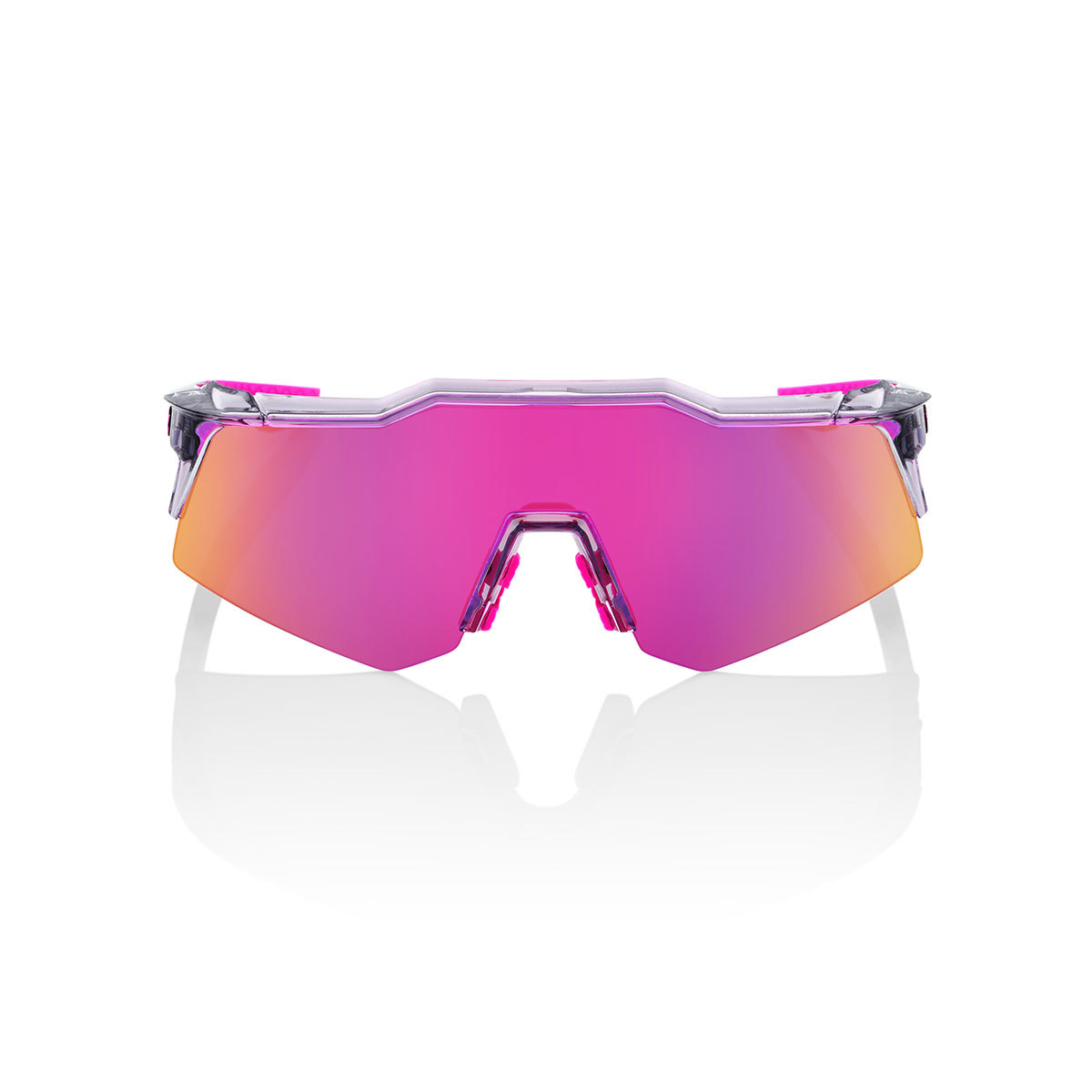 100% Speedcraft XS Sport Zonnebril Grijs Met Purple Multilayer Mirror Lens