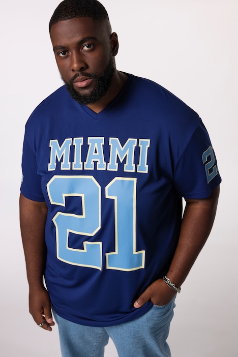 STHUGE T-Shirt, Halbarm, oversized, Football Print, bis 8 XL